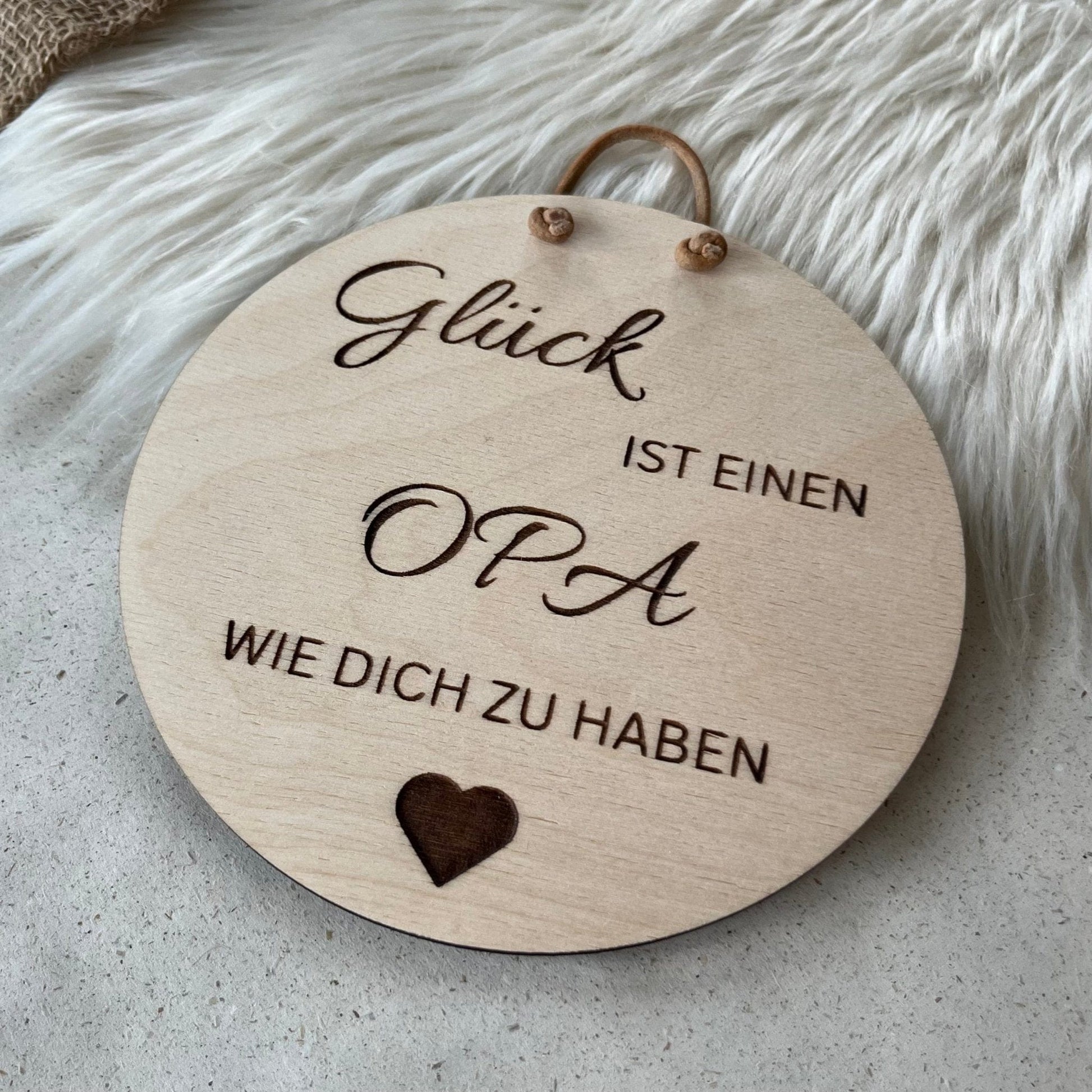DwieDeko Holzschild - Glück ist einen Opa wie dich zu haben