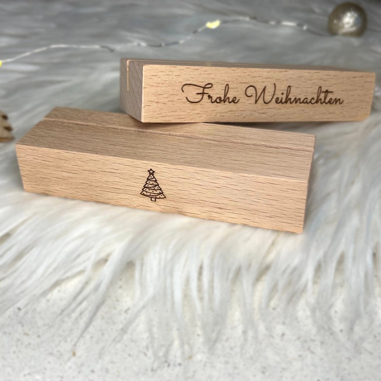DwieDeko Kartenhalter - Frohe Weihnachten