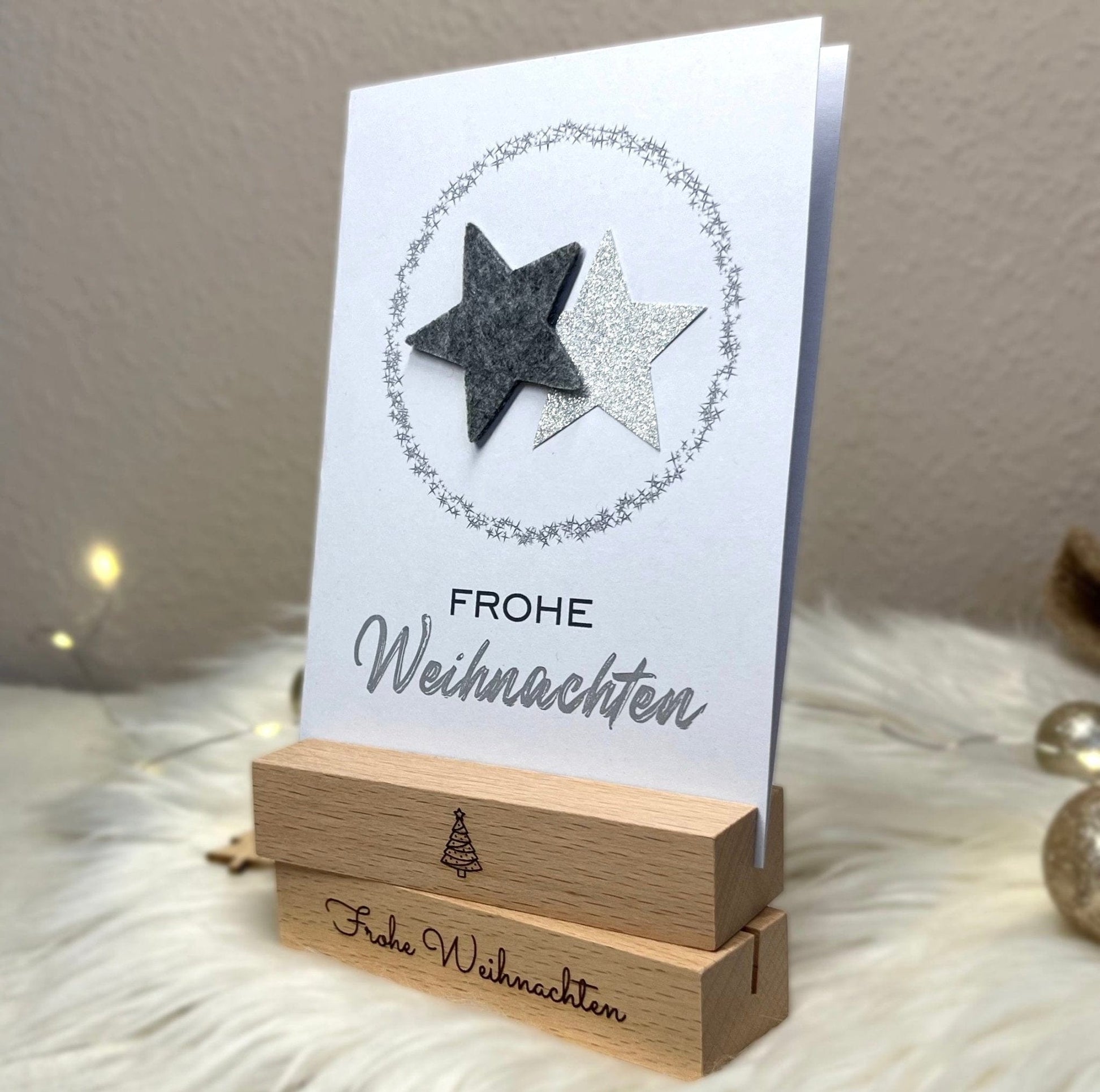 DwieDeko Kartenhalter - Frohe Weihnachten