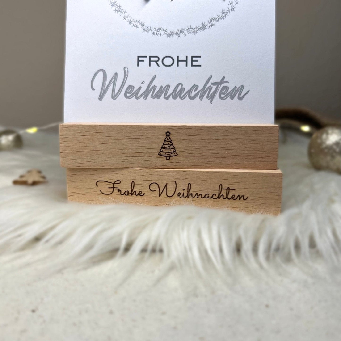 DwieDeko Kartenhalter - Frohe Weihnachten