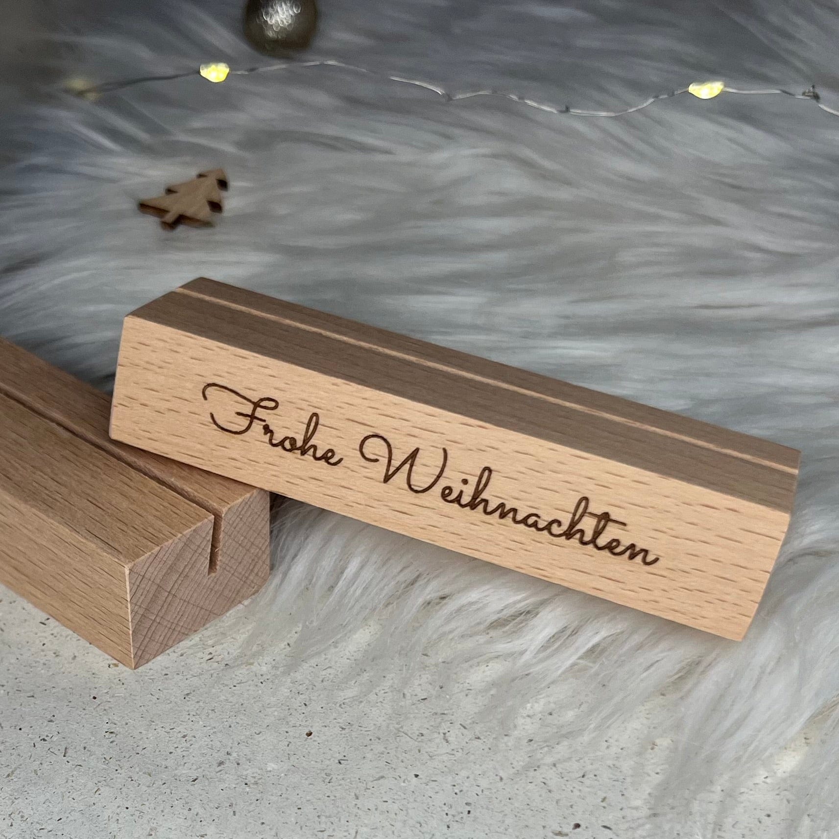 DwieDeko Kartenhalter - Frohe Weihnachten