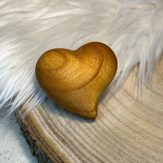 DwieDeko Kleiner Holz Glücksbringer – Natürliches Herz ohne Gravur - Mutmacher Geschenk für Männer und Frauen