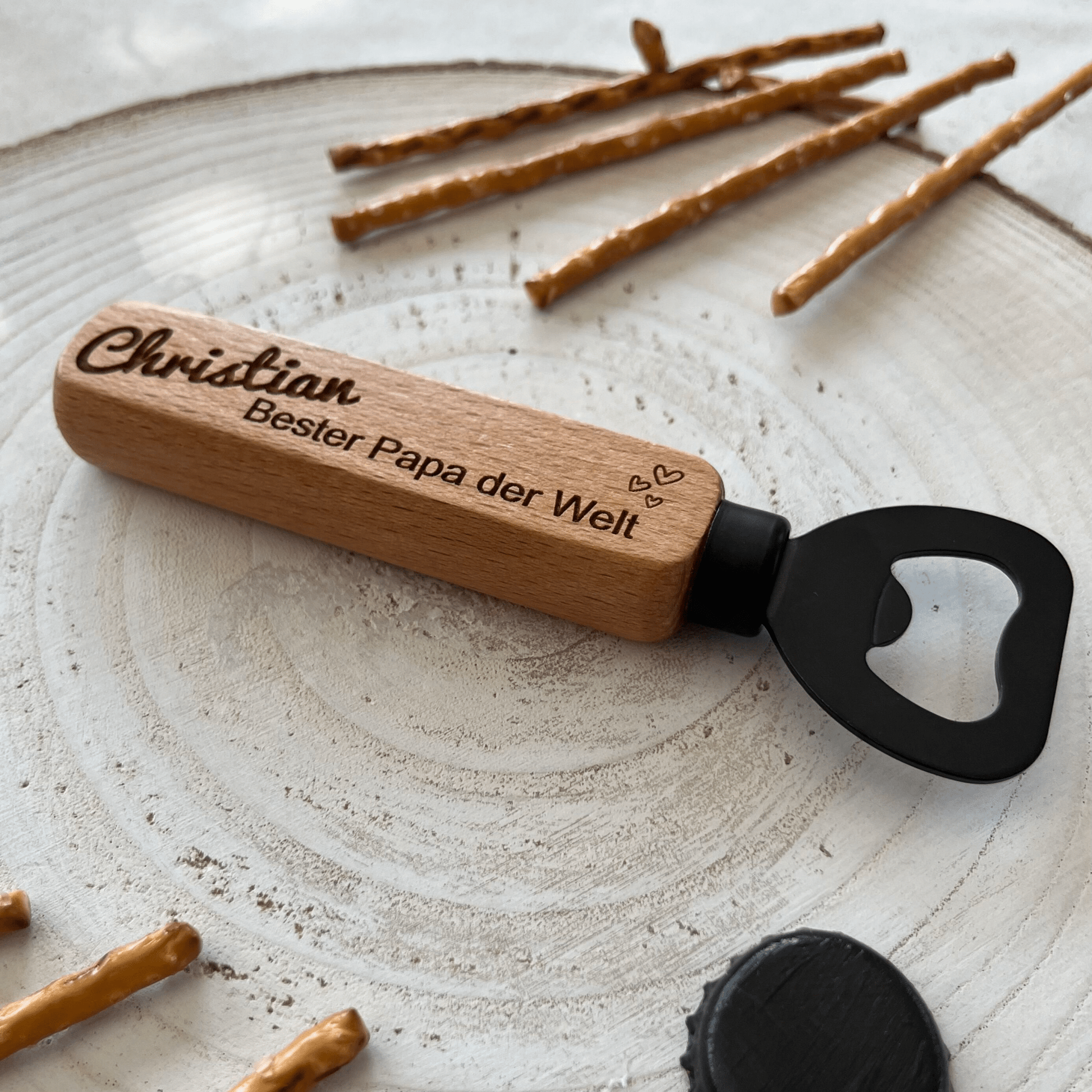 DwieDeko Papa ist der beste – Flaschenöffner Geschenk zum Geburtstag, Vatertag