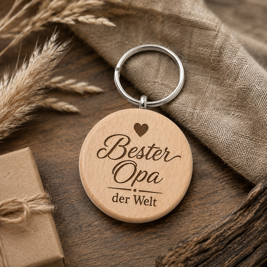 Geschenk für Opa – Schlüsselanhänger „Bester Opa der Welt“