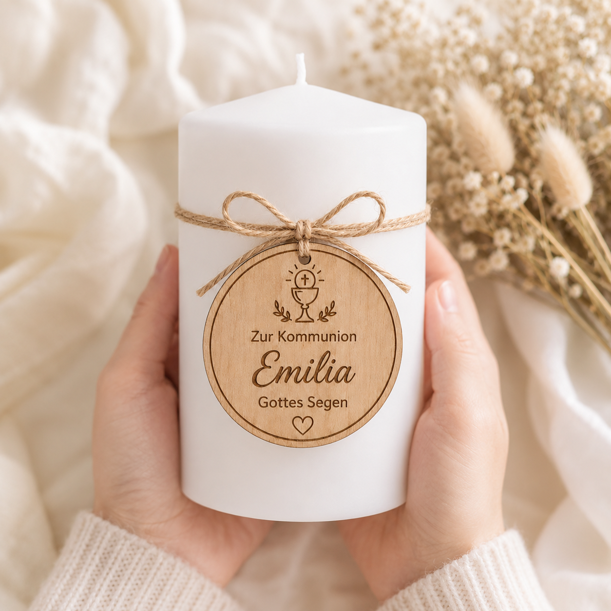 Geschenkanhänger Kommunion personalisiert mit Name
