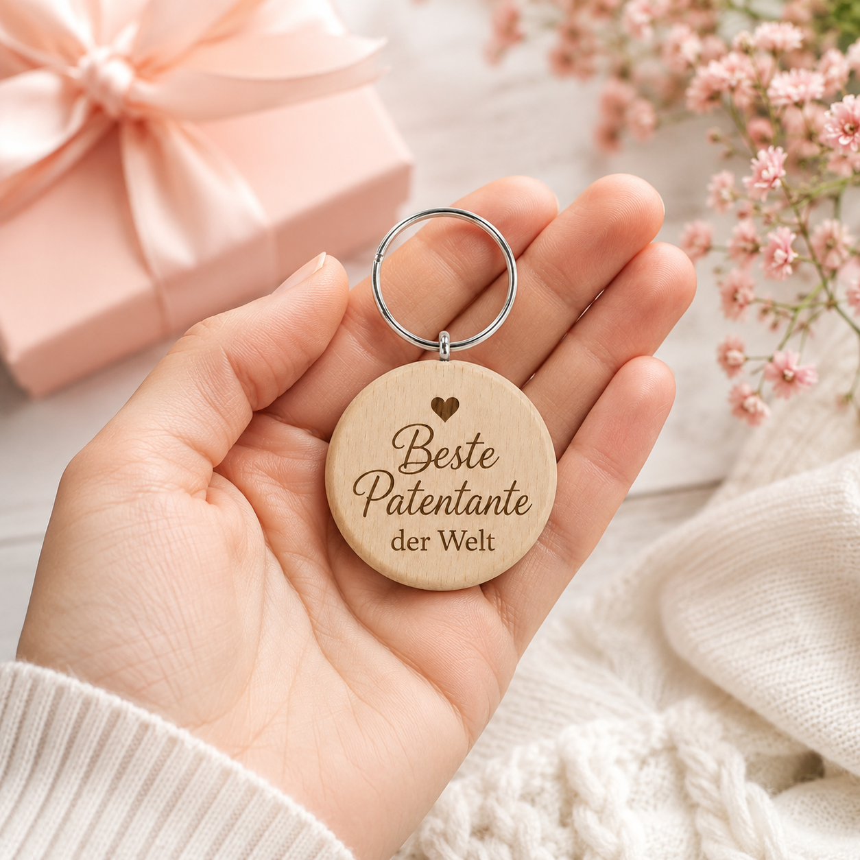 Patentante Geschenk – Schlüsselanhänger „Beste Patentante der Welt“