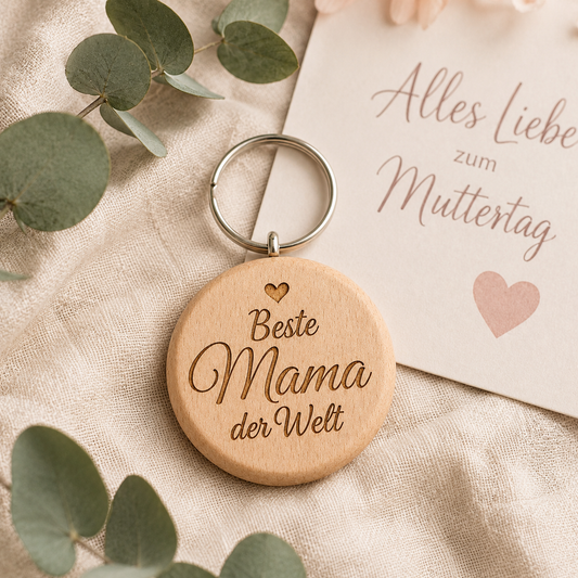 Mama Geschenk – Schlüsselanhänger „Beste Mama der Welt“