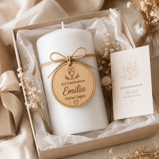Geschenkanhänger Kommunion personalisiert mit Name