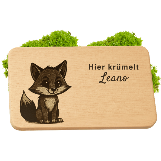 Frühstücksbrettchen personalisiert - Süßer Fuchs - DwieDeko