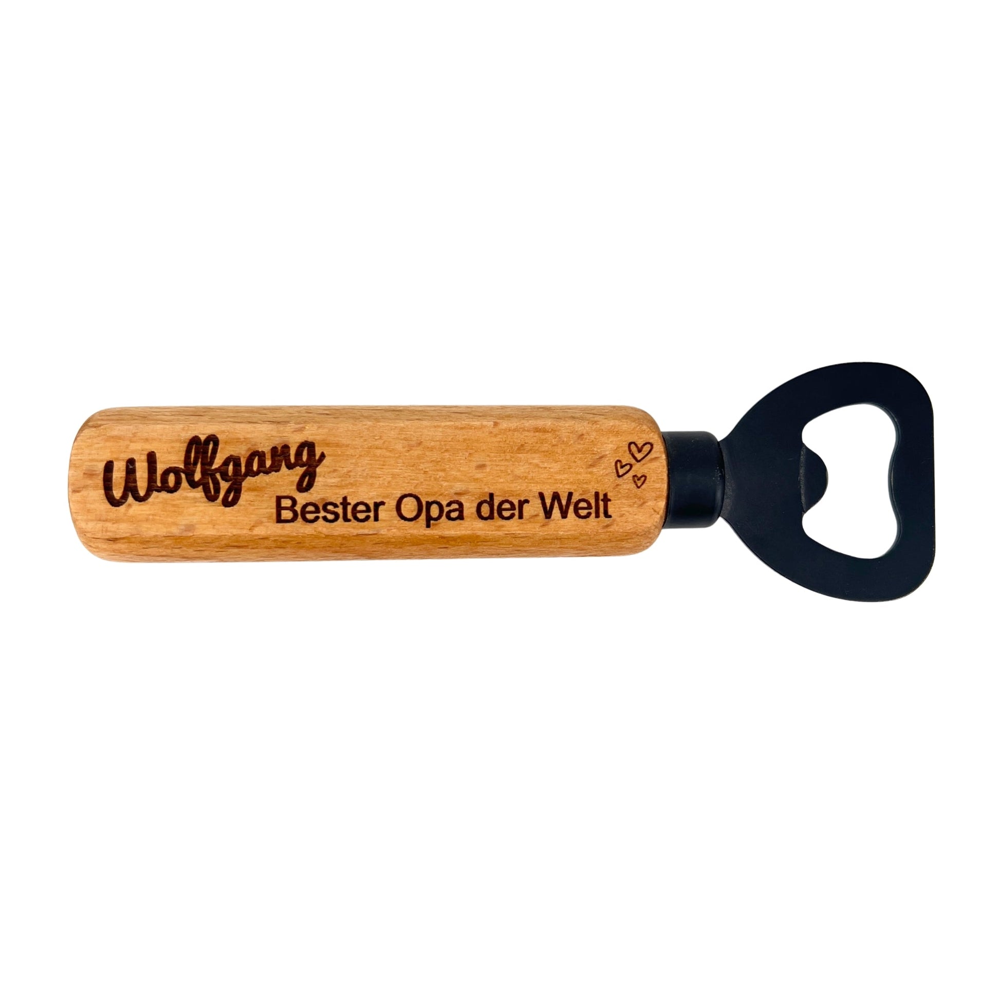 Geschenk Bester Opa der Welt - personalisierter Flaschenöffner Holz - DwieDeko