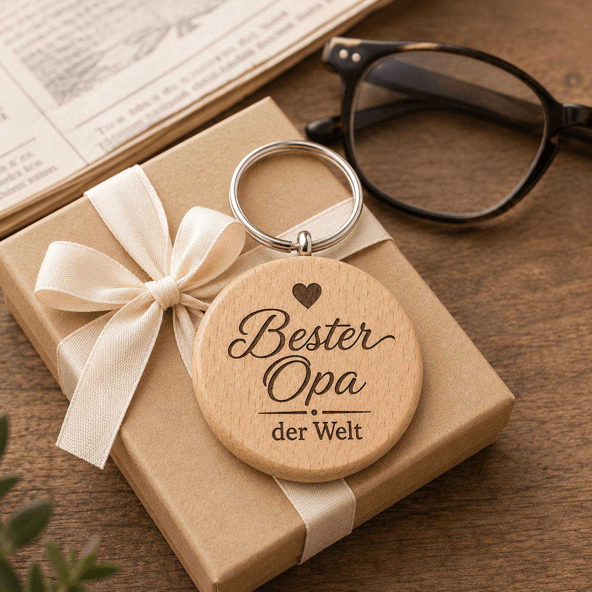 Geschenk für Opa – Schlüsselanhänger „Bester Opa der Welt“ - DwieDeko