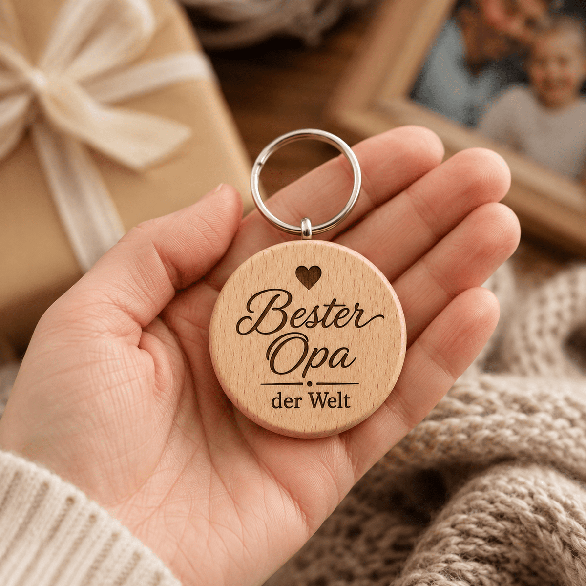Geschenk für Opa – Schlüsselanhänger „Bester Opa der Welt“ - DwieDeko
