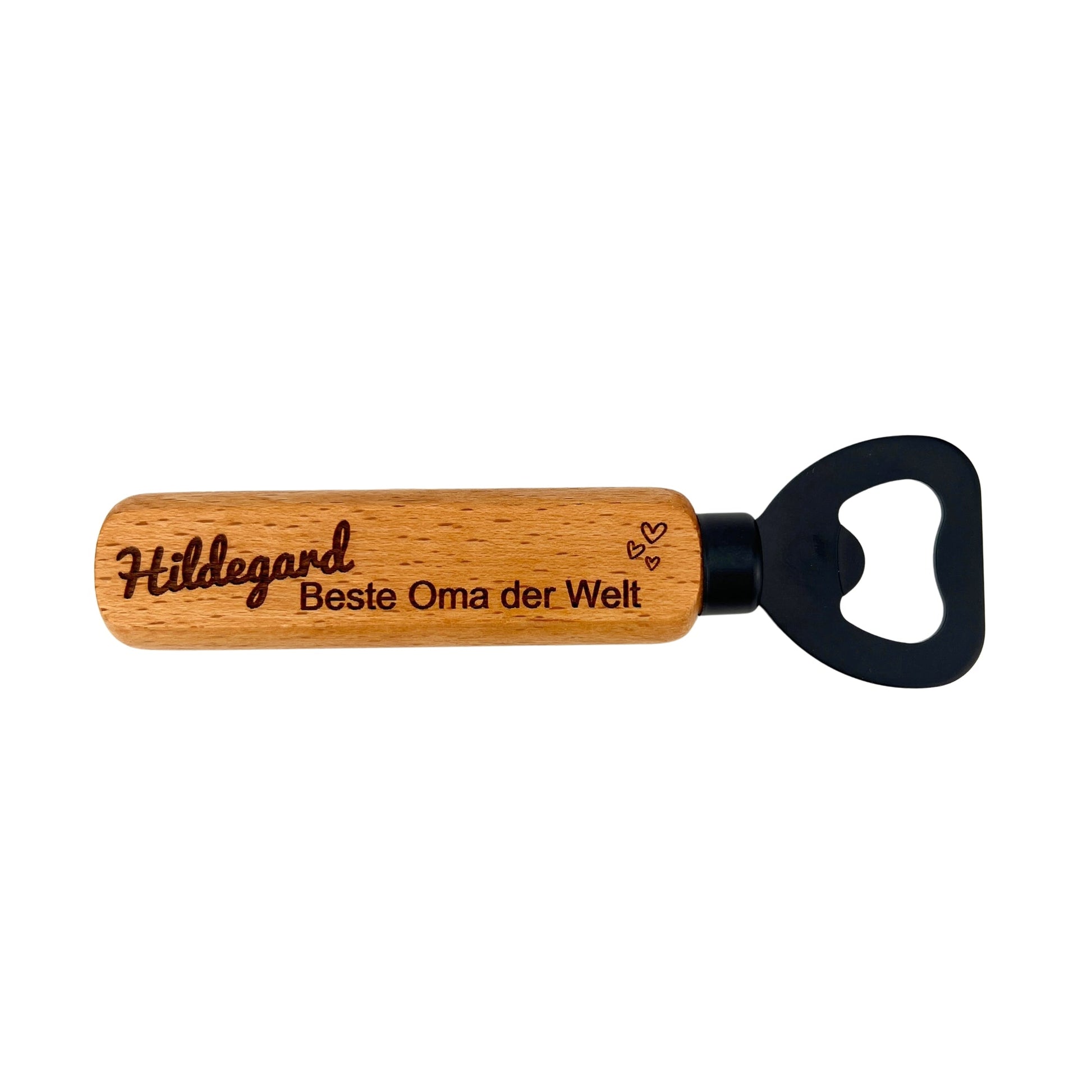 Geschenk für Oma - Flaschenöffner Holz mit Namen - DwieDeko