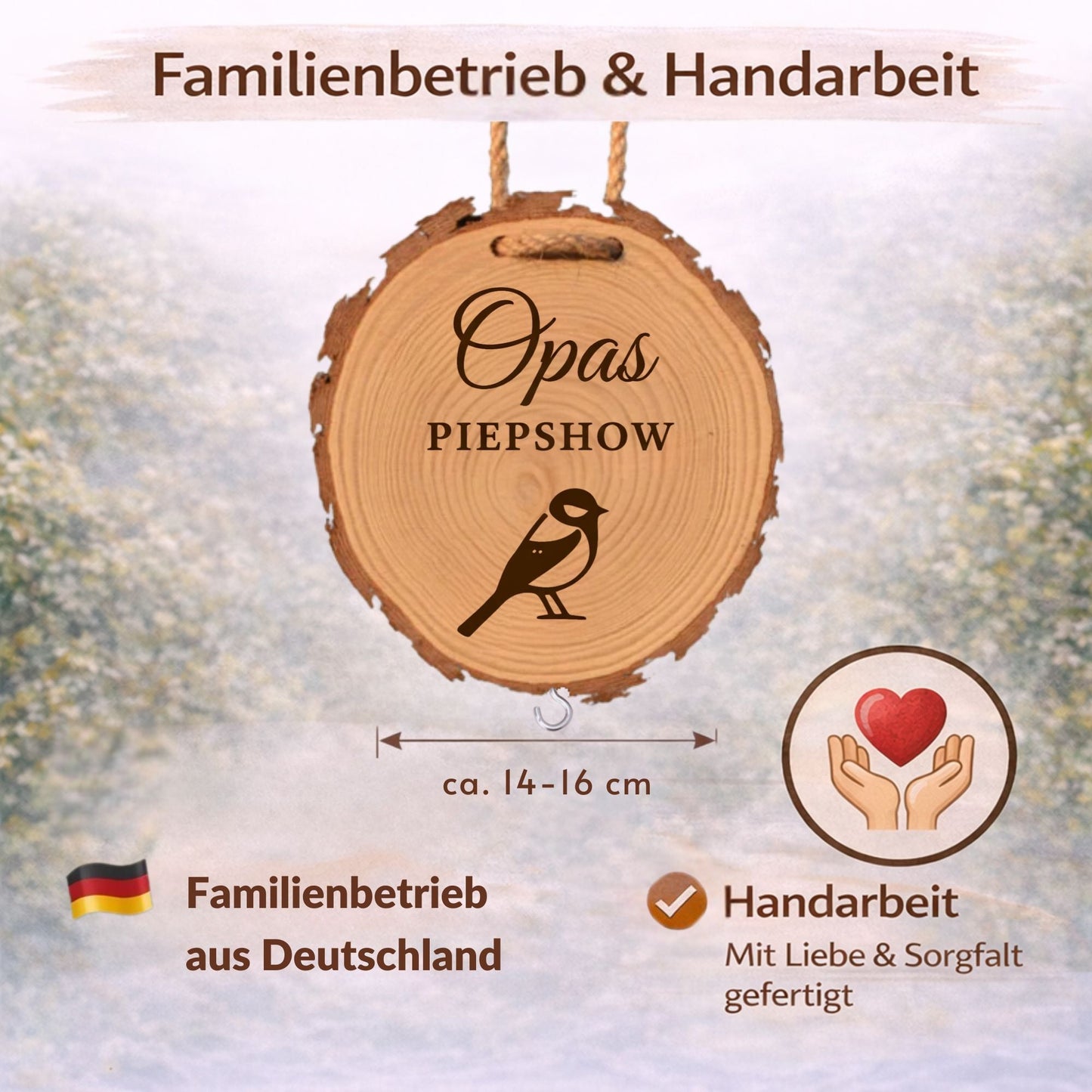 Geschenk für Opa zum Geburtstag – Meisenknödelhalter „Opas Piepshow“ für den Garten - DwieDeko