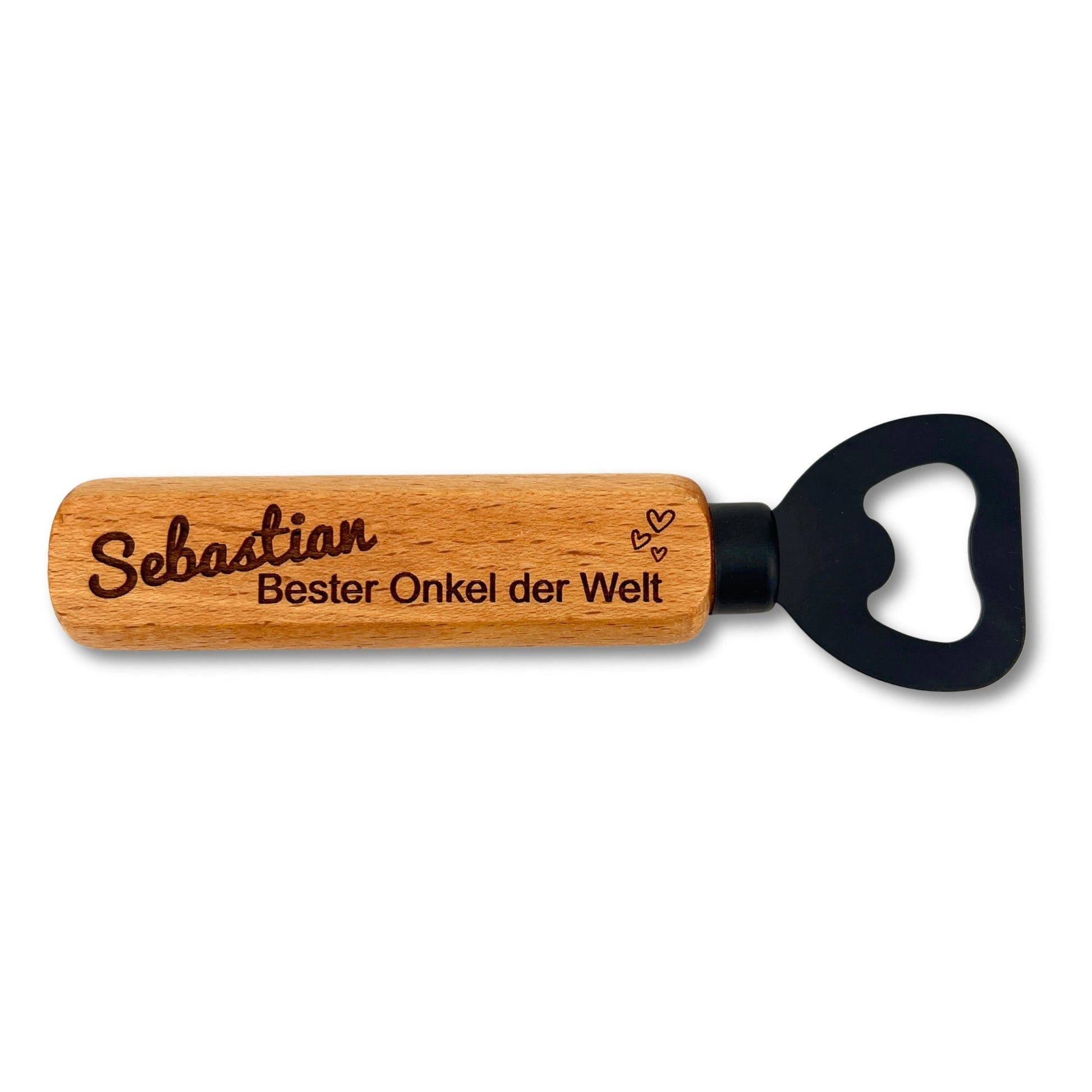 Geschenk Onkel - Personalisierter Flaschenöffner mit Namen und Gravur - DwieDeko