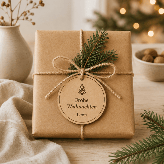 Geschenkanhänger Weihnachten personalisiert mit Namen - DwieDeko