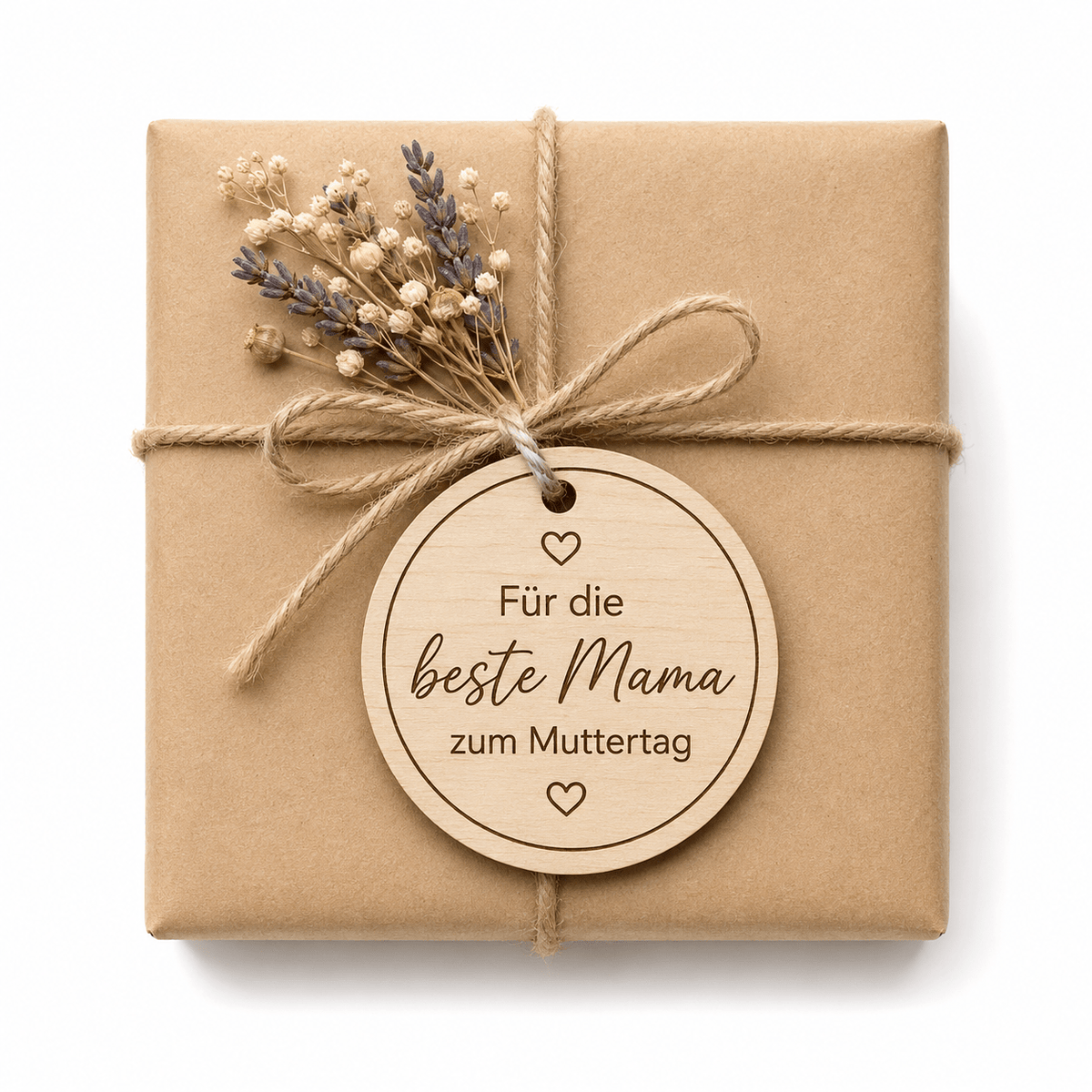 Geschenkanhänger zum Muttertag / Holzanhänger – Für die beste Mama - DwieDeko