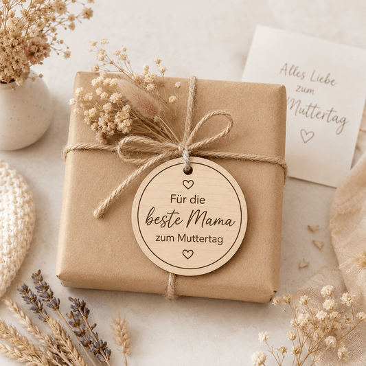 Geschenkanhänger zum Muttertag / Holzanhänger – Für die beste Mama - DwieDeko
