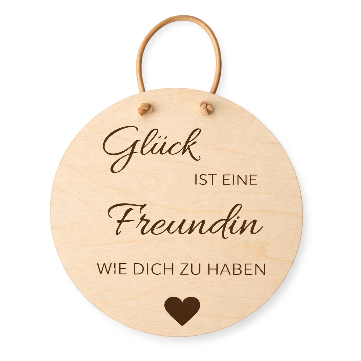 Holzschild Wand mit Spruch - Glück ist eine Freundin wie dich zu haben - DwieDeko