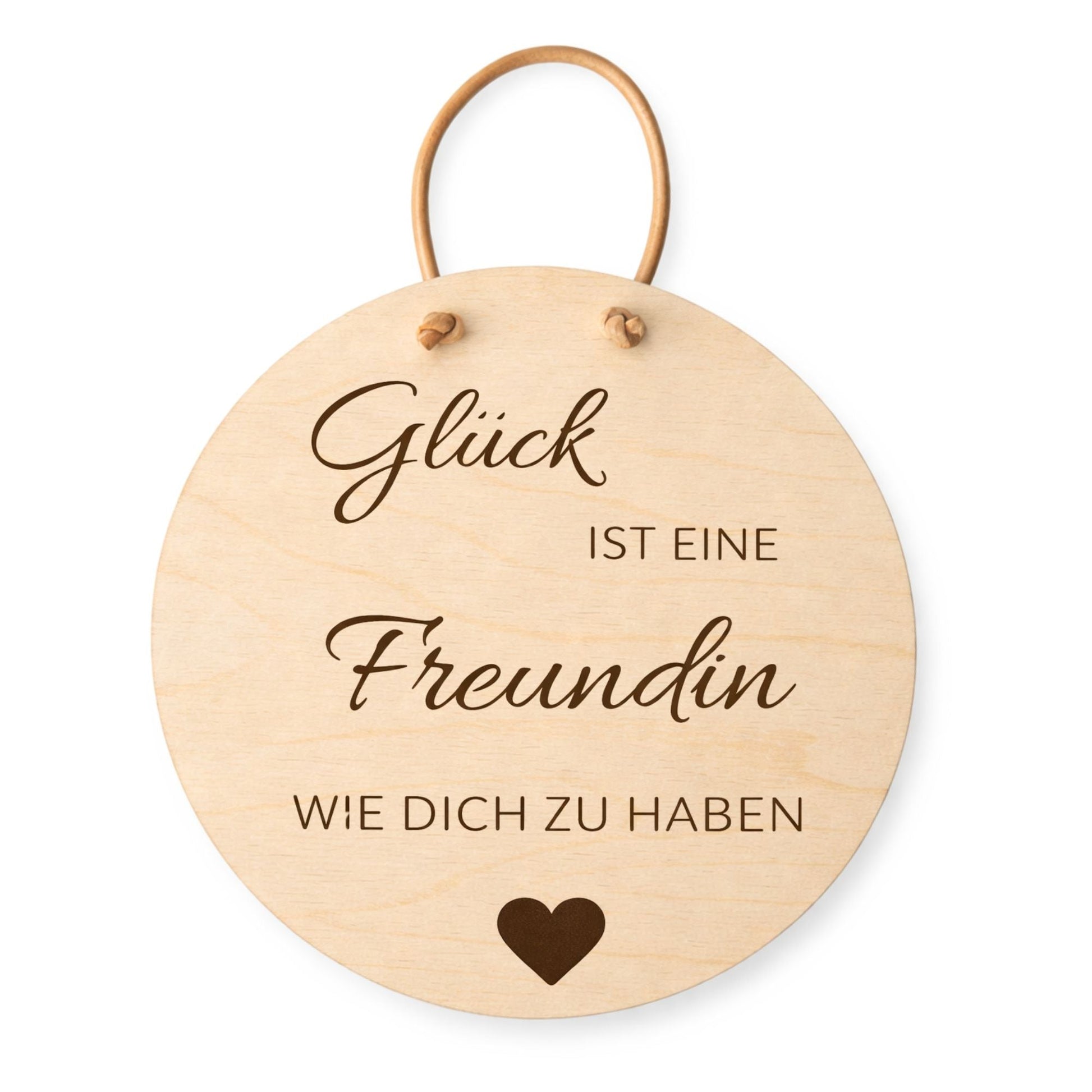 Holzschild Wand mit Spruch - Glück ist eine Freundin wie dich zu haben - DwieDeko