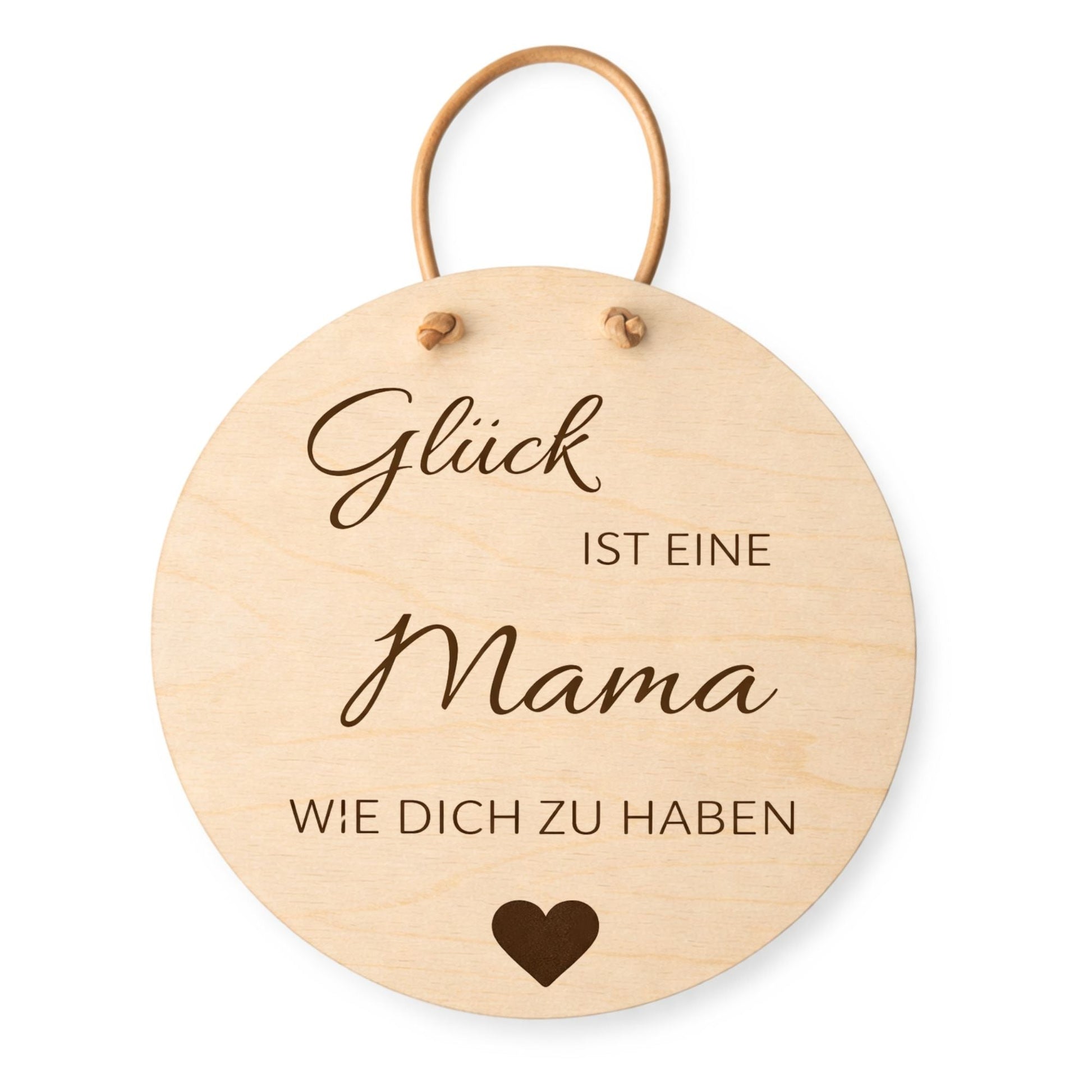 Holzschild Wand mit Spruch - Glück ist eine Mama wie dich zu haben - DwieDeko