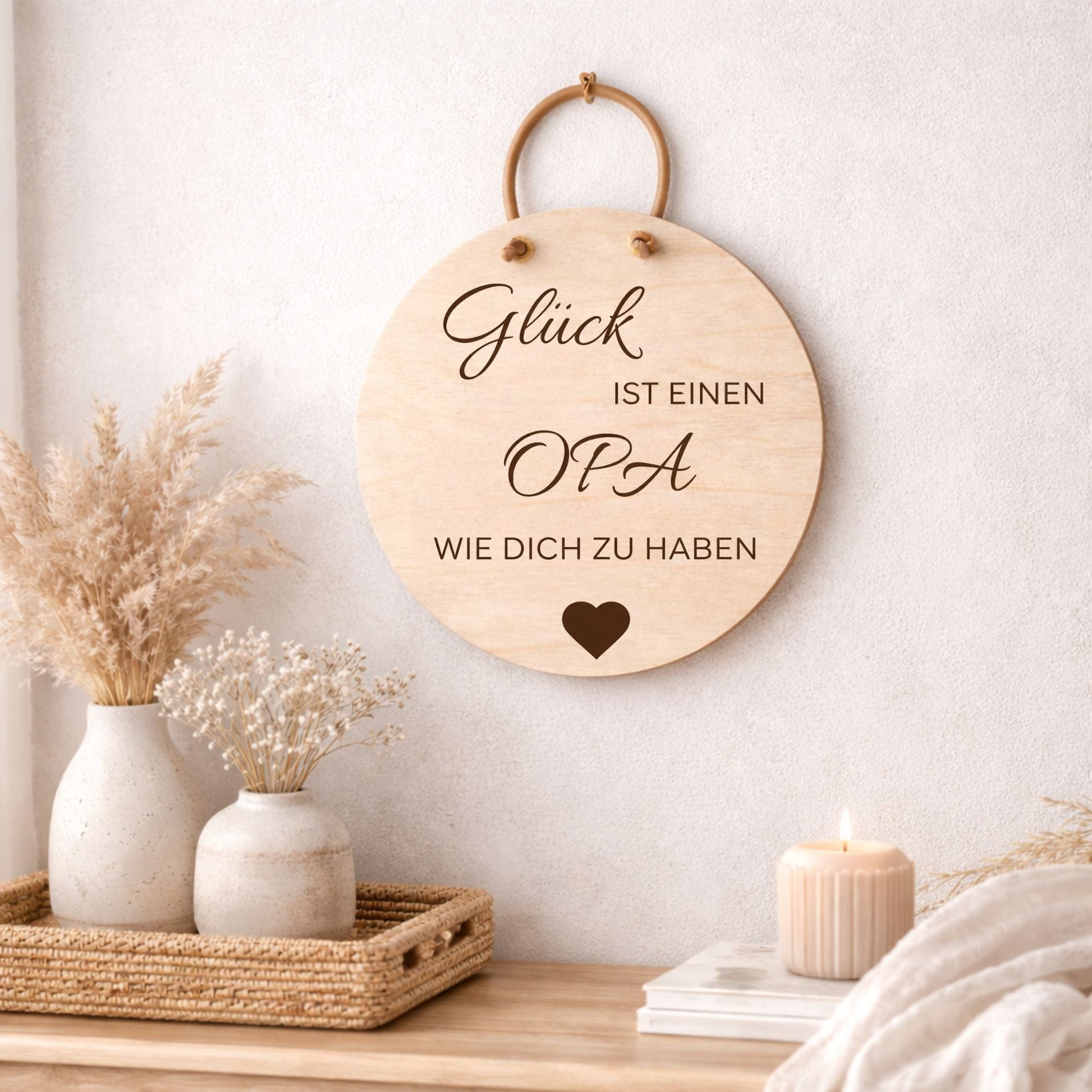 Holzschild Wand mit Spruch - Glück ist einen Opa wie dich zu haben - DwieDeko