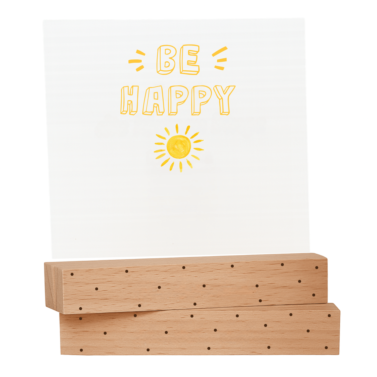 Kartenhalter Pünktchen – 2er Set Holz Fotohalter für Kindergeburtstag & Tischdeko - DwieDeko