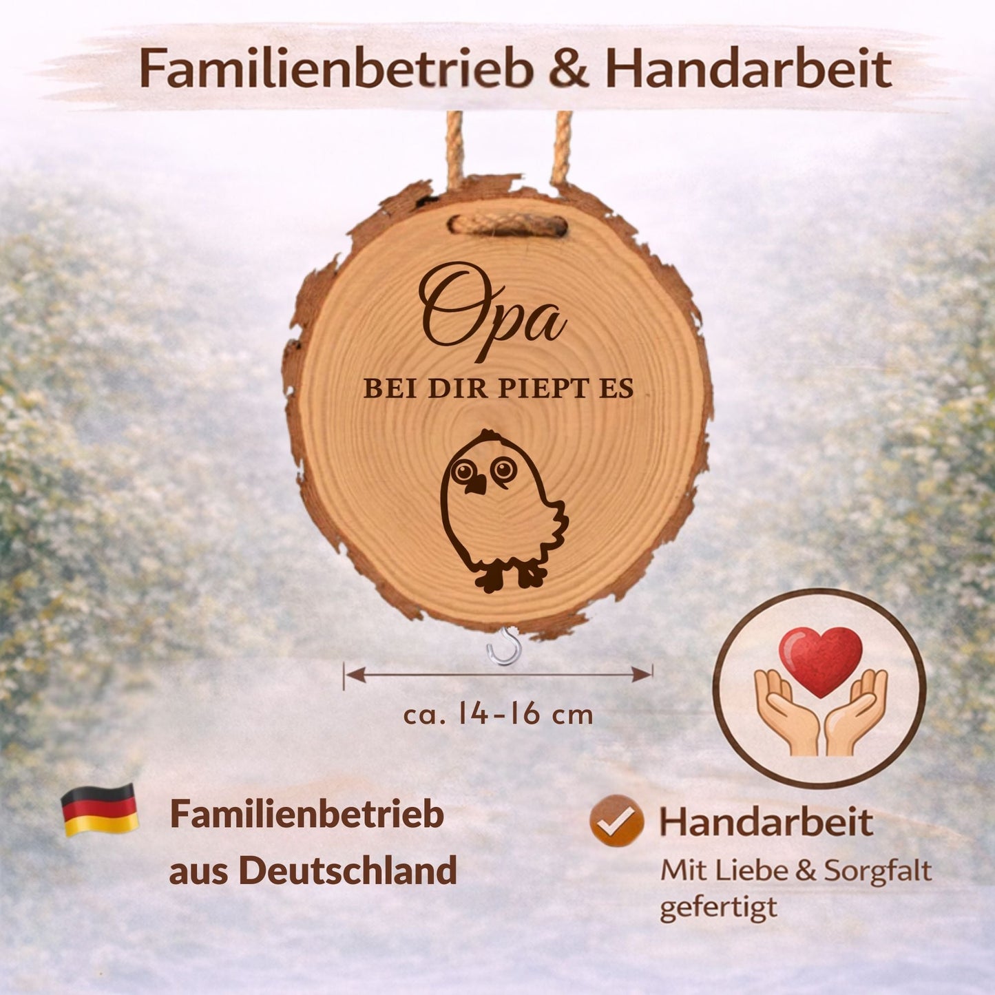 Lustiges Geschenk für Opa – „Bei dir piept’s“ Meisenknödelhalter mit Humor - DwieDeko