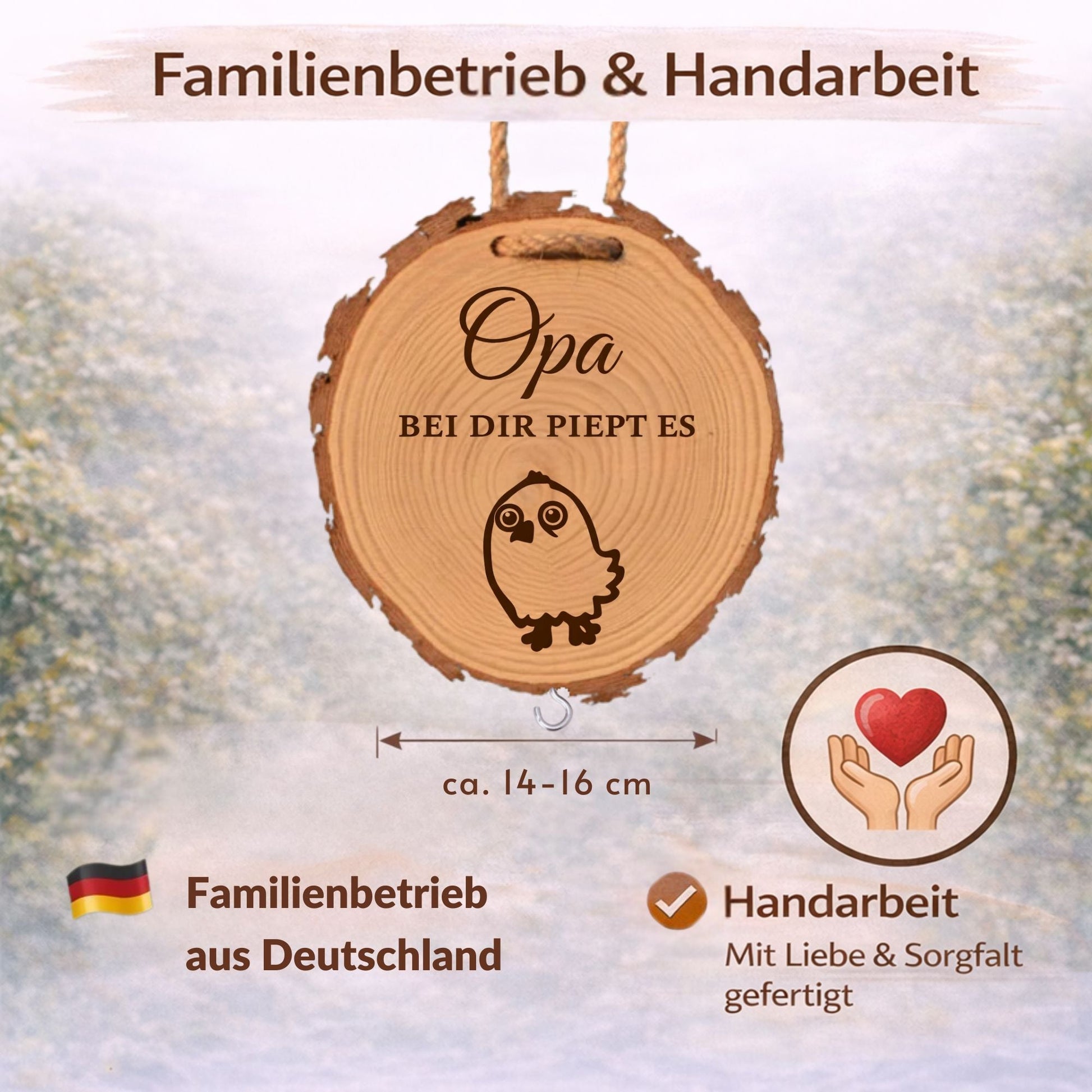 Lustiges Geschenk für Opa – „Bei dir piept’s“ Meisenknödelhalter mit Humor - DwieDeko