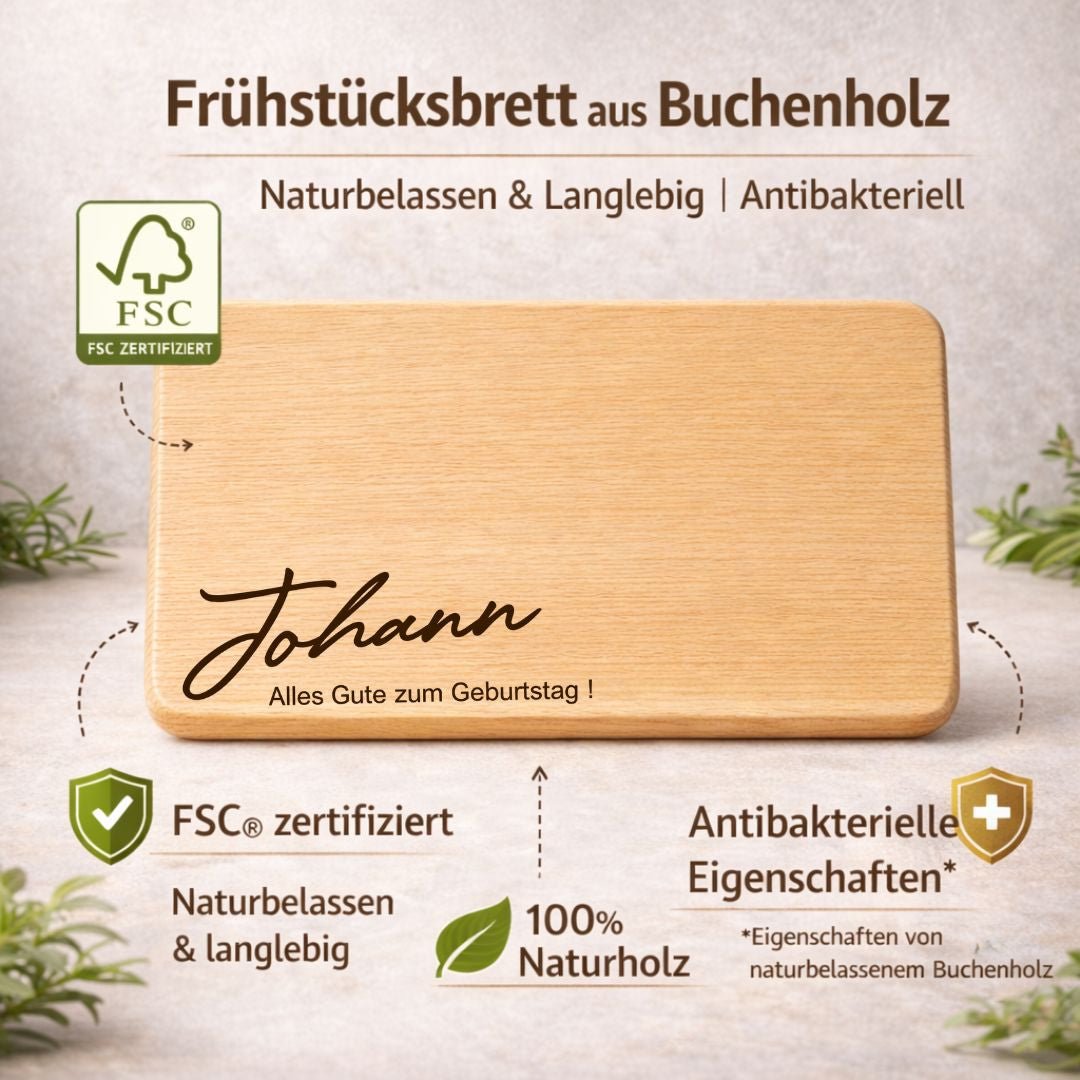 Personalisierte Geschenke - Schneidebrett mit Gravur & Geburtstagswünsche für Männer, Frauen, Opa, Oma, Papa & Mama - DwieDeko