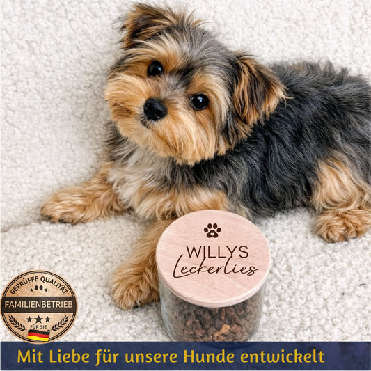 Personalisiertes Leckerli Glas - Aufbewahrung Hundefutter für Hunde & Katzen - DwieDeko