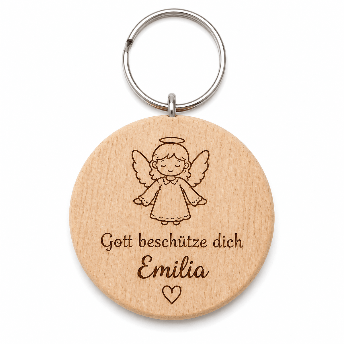 Taufe Geschenk personalisiert – Schutzengel Schlüsselanhänger mit Name - DwieDeko