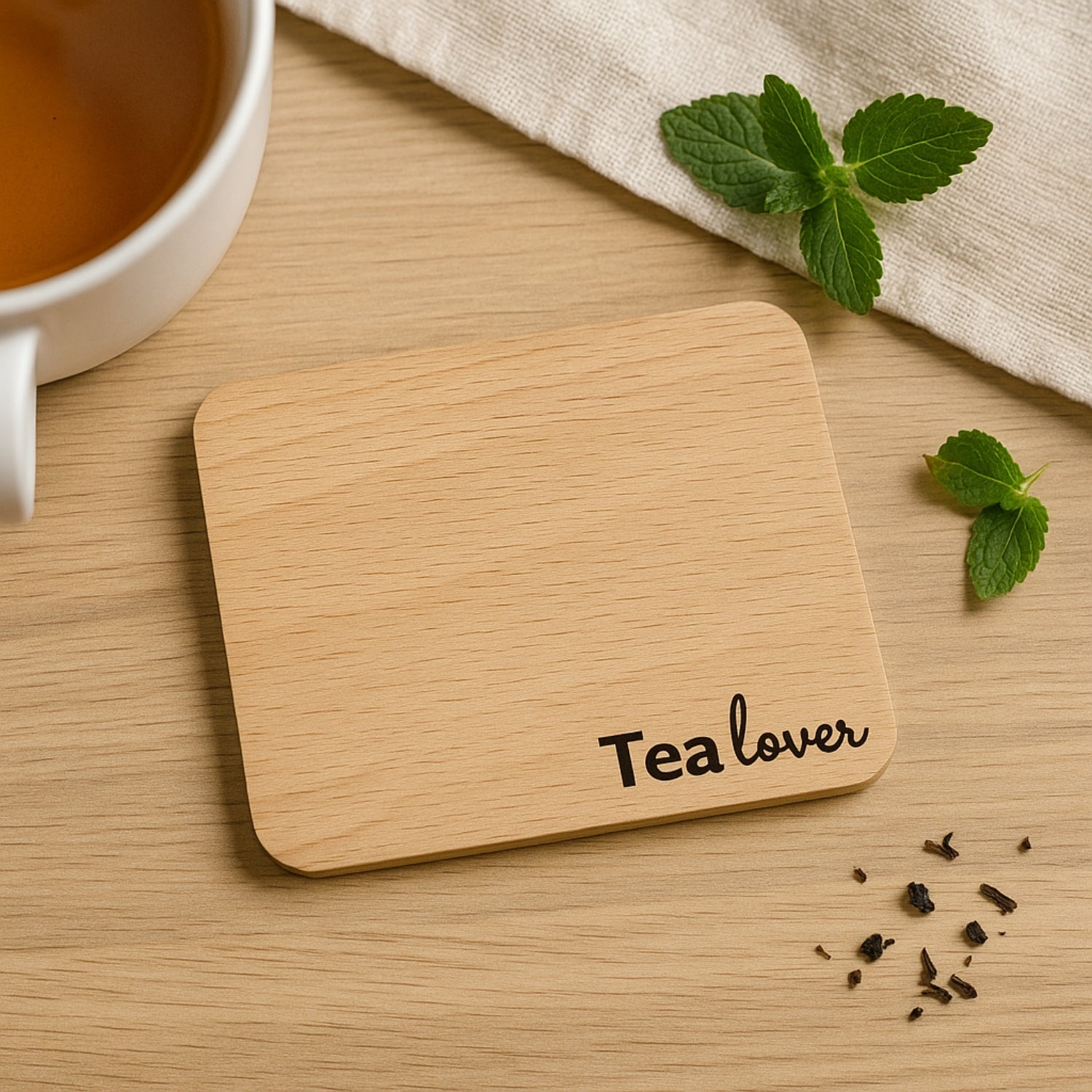 Tee Untersetzer Holz - Tea Lover - DwieDeko