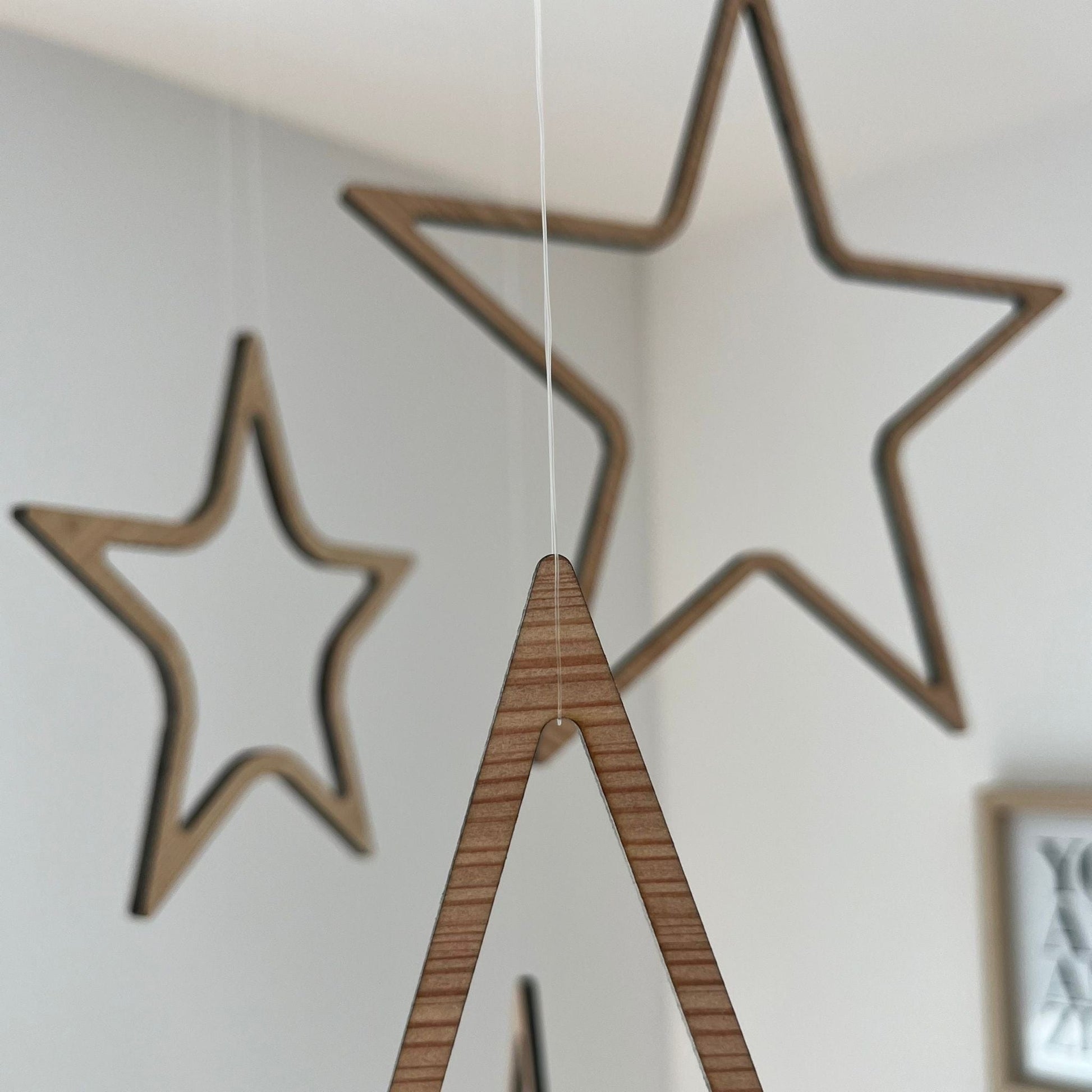 Weihnachtssterne im 3er Set zum aufhängen - DwieDeko