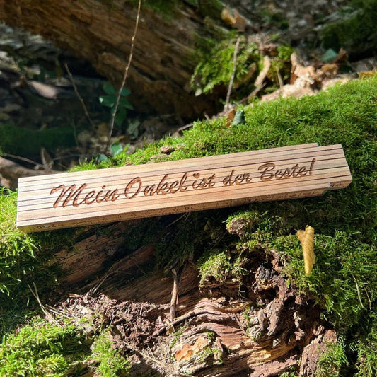 Zollstock personalisiert mit Gravur - Mein Onkel ist der Beste - DwieDeko