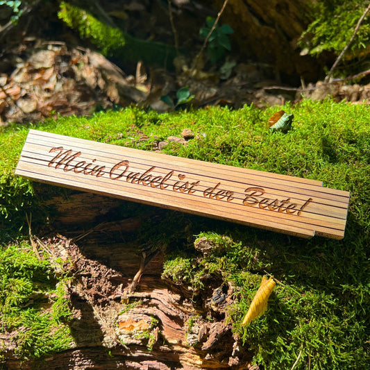 Zollstock personalisiert mit Gravur - Mein Onkel ist der Beste - DwieDeko