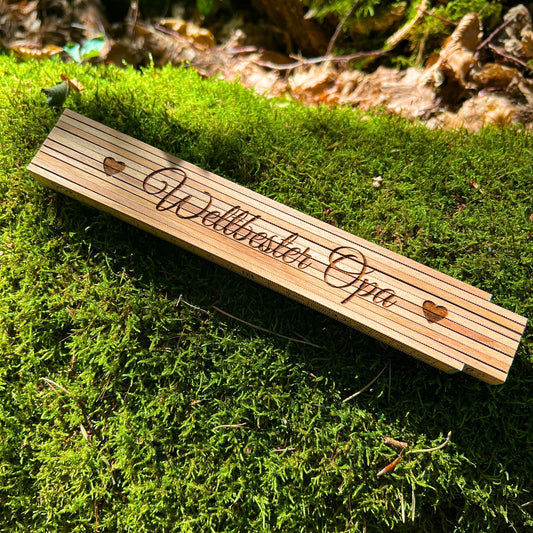 Zollstock personalisiert mit Gravur - Weltbester Opa - DwieDeko